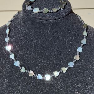 Adorable Heart Necklace with matching Bracelet